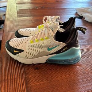 Nike Kids Air Max 270 White Black Teal Sneakers
